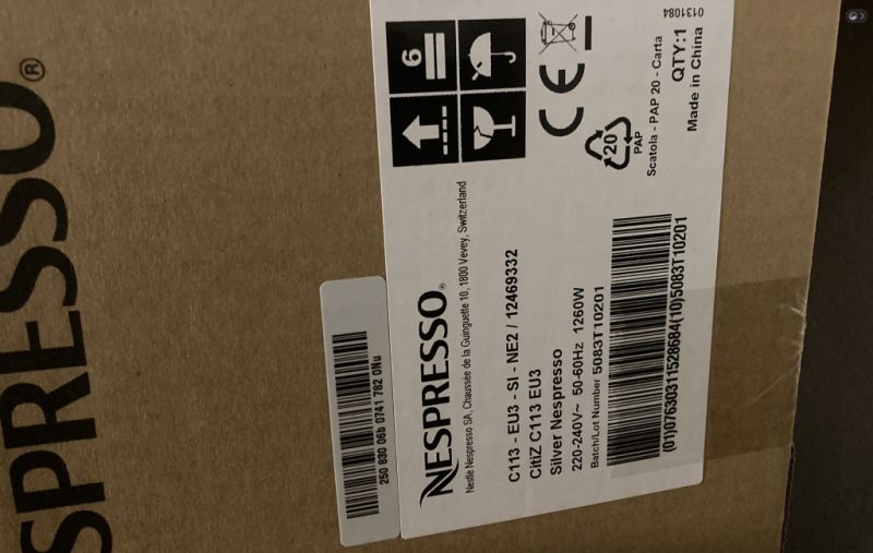 1x Nespresso PROFESSIONAL CitiZ Silver C113 Neu orginalverpackt