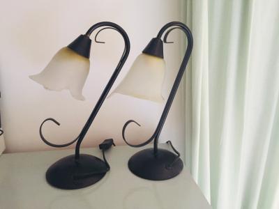 2 antike Tischlampen