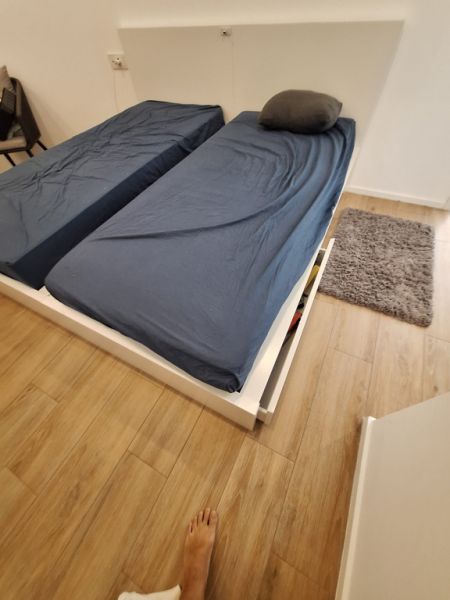 2 camas individuales 90x200 blancas