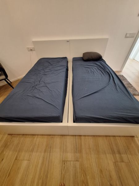 2 camas individuales 90x200 blancas