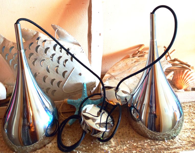 2 Hängelampen Chrom