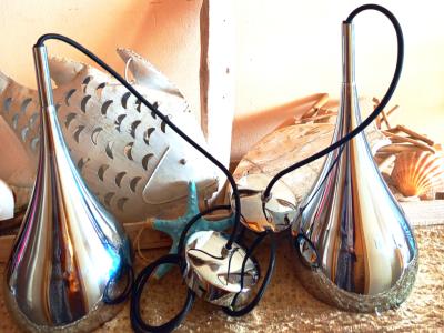 2 Hängelampen Chrom