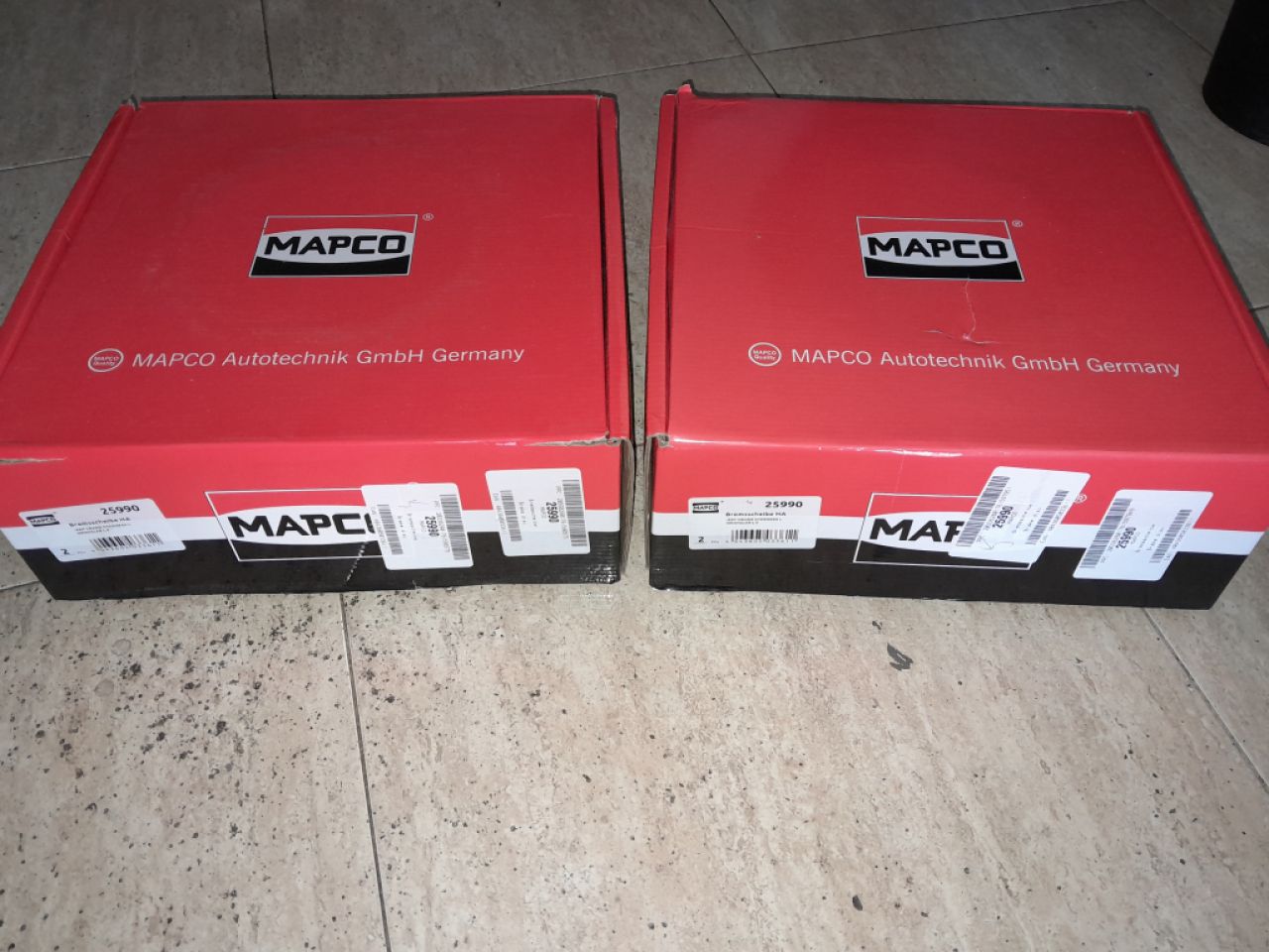 2 Pakete á  2x Bremsscheiben für die Hinterachse, MAPCO 25990 für JEEP Wrangler und Cherokee