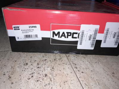 2 paquetes de 2x discos de freno para el eje trasero, MAPCO 25990 para JEEP Wrangler y Cherokee