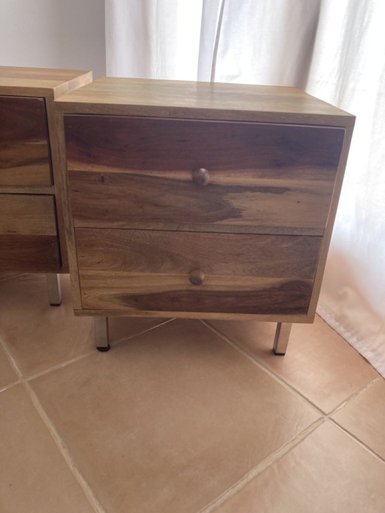 2 beautiful solid wood nightstands for sale