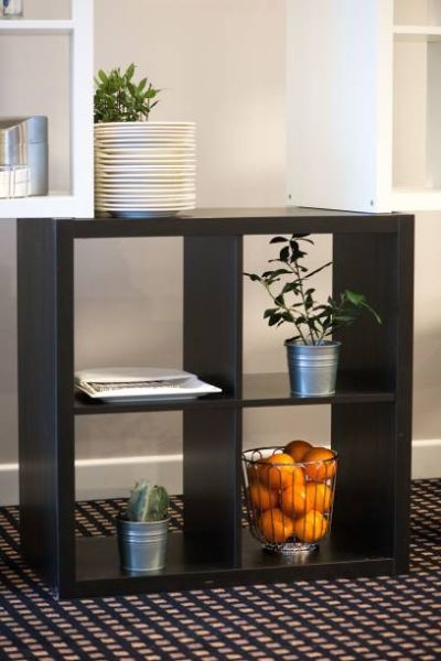 2 Stck. KALLAX Regale, schwarzbraun, 77x77 cm