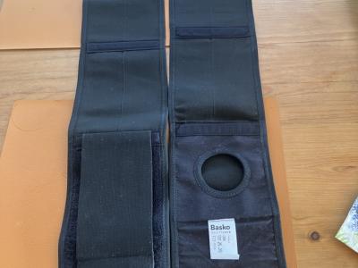2 stoma belts, black, size L