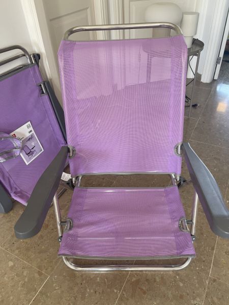 2 sillas/camastros de playa, ¡nuevos!