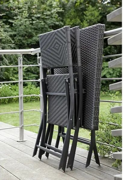 2 Stück Balkontisch Gartentisch klappbar 70 x 70 cm