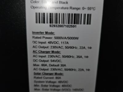 2 Wechselrichter je 5 KW und 24 Batterien