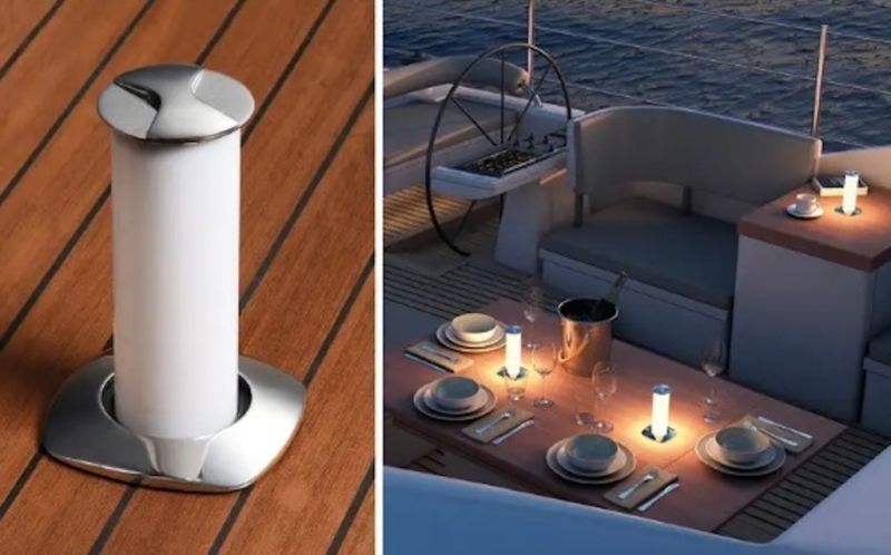 2 x Osculati Einziehbare LED-Tischlampe Aurora OSC-13.448.00