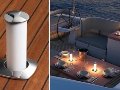 2 x Osculati Einziehbare LED-Tischlampe Aurora OSC-13.448.00