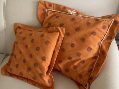 2 decorative cushions, custom-made, like new