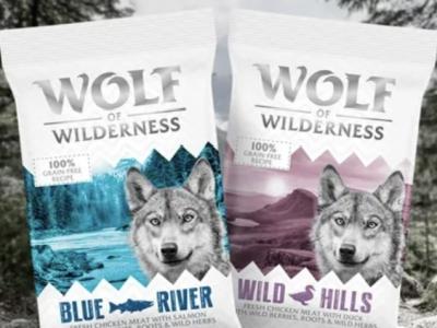 20 Stück Wolf of Wilderness verschiedene Probierbeutel getreidefrei 400g