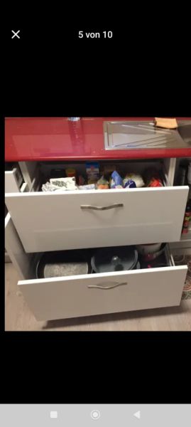 3 muebles bajos de cocina más fregadero y grifo de acero inoxidable en venta