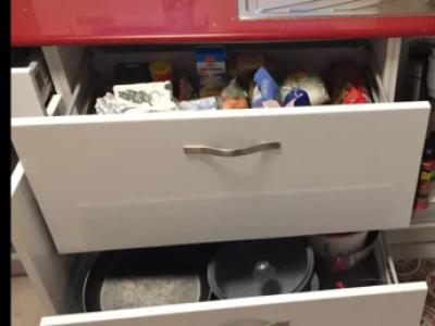 3 muebles bajos de cocina más fregadero y grifo de acero inoxidable en venta