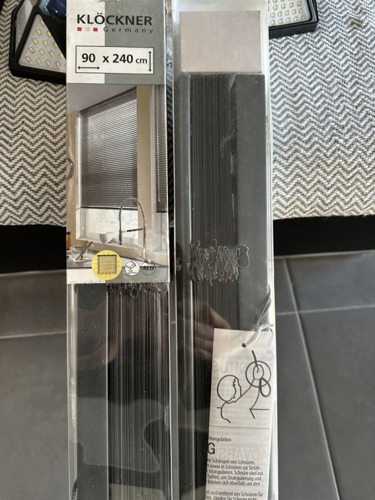 4 Anthracite Aluminum Roller Blinds, New