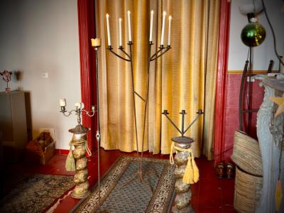 4 Kerzenständer Stahl/Zink