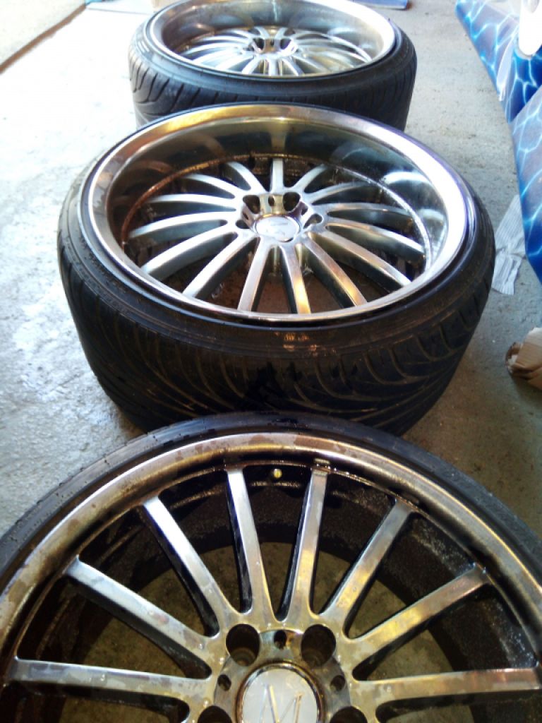 4  vercromte Aluminium Flegen Crossfire Mansorey Kompletträder