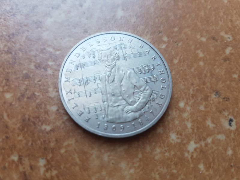 5 DM Münze „Felix Mendelssohn Bartholdy“ 1984