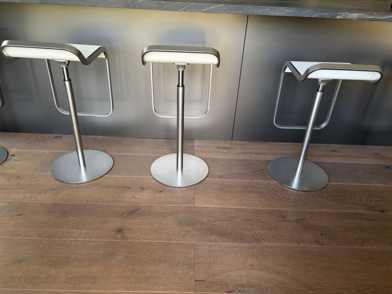 6 taburetes de bar (blanco/Alu)