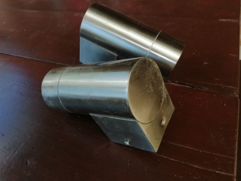 6 stainless steel lamps - ceiling or wall mounting possible