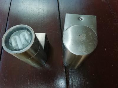 6 stainless steel lamps - ceiling or wall mounting possible