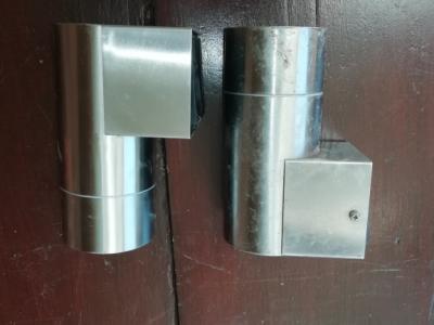 6 stainless steel lamps - ceiling or wall mounting possible