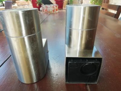 6 stainless steel lamps - ceiling or wall mounting possible