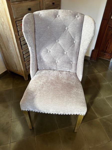 6 sillas - Elegantes sillas tapizadas estilo Chesterfield como nuevas