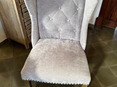 6 sillas - Elegantes sillas tapizadas estilo Chesterfield como nuevas