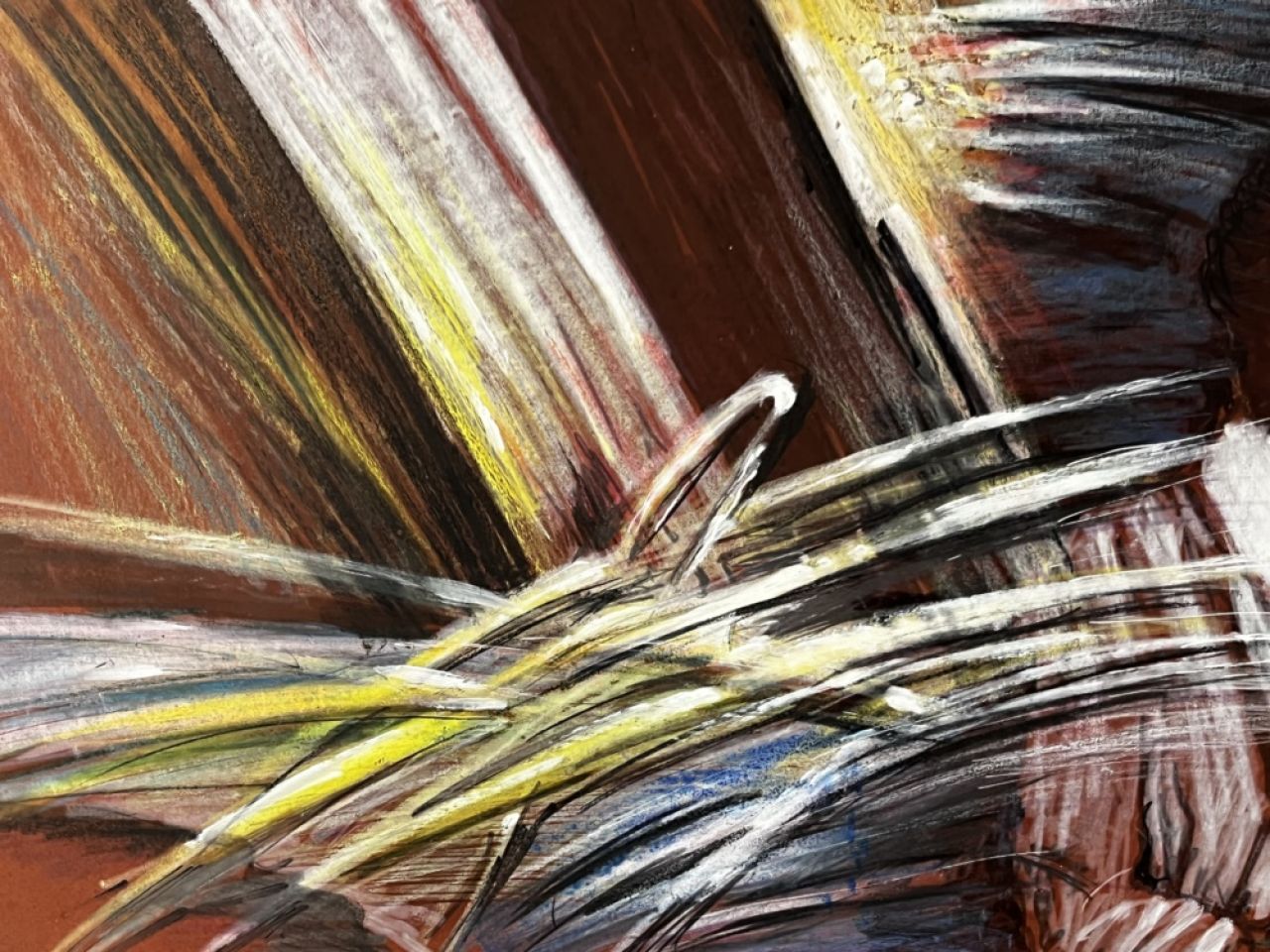 Abstract ART Saxophon original signiert Simon Presley ca. 70 x 52 cm gerahmt