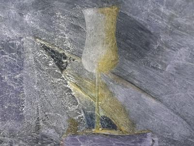 Abstrakte Kunst Sektglas 70 x 100