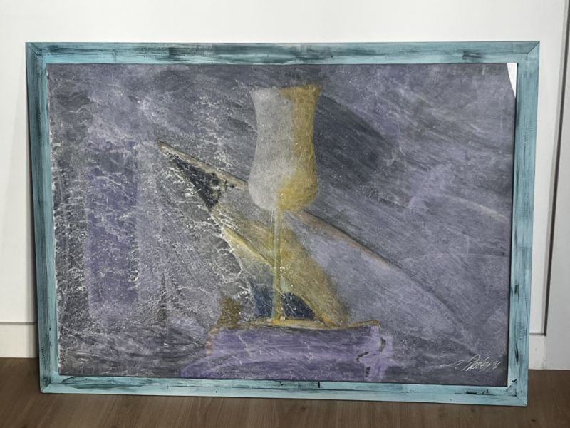 Abstract Art Champagne Glass 70 x 100