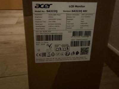 Acer SA322Q monitor 31.5-inch