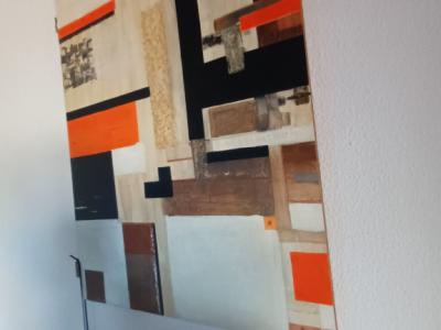 ACRYLMALEREI - Braun - orangefarben