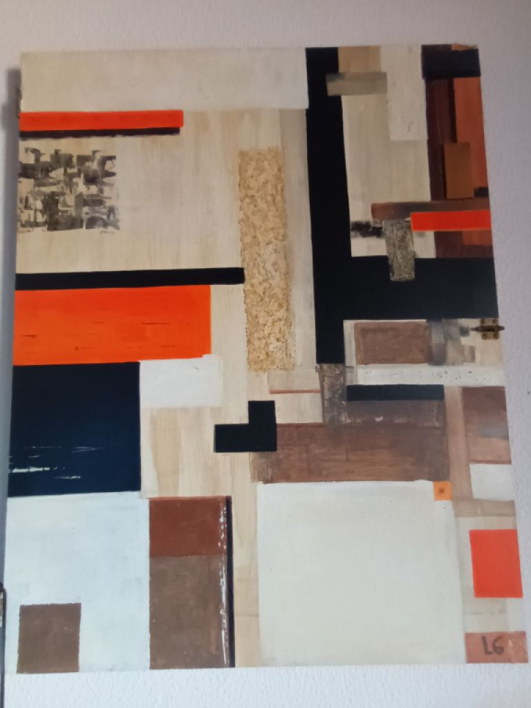 ACRYLIC PAINTING - Brown - Orange