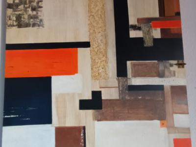 ACRYLIC PAINTING - Brown - Orange