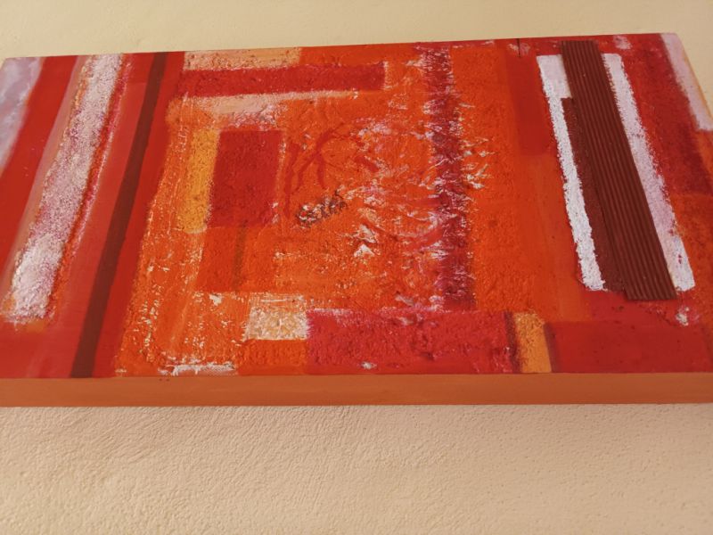 ACRYLMALEREI - Orangefarben