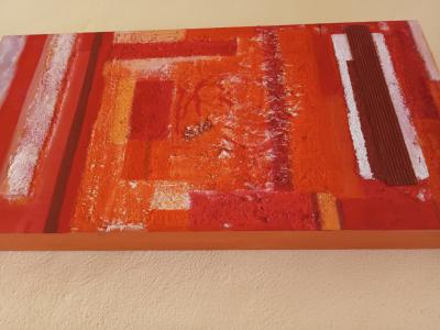 ACRYLMALEREI - Orangefarben