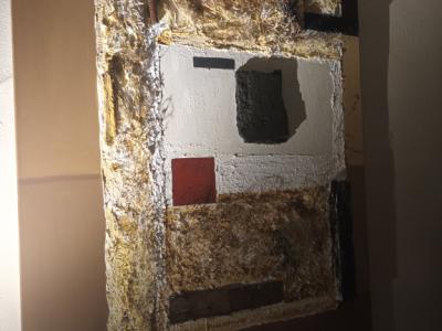 Acrylic image with natural materials