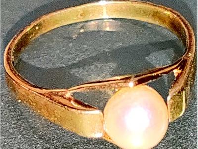 Akoya Perlen-Schmuck-Set Halskette, Armband und Ring mit Sterling Silver und 8 K Gold