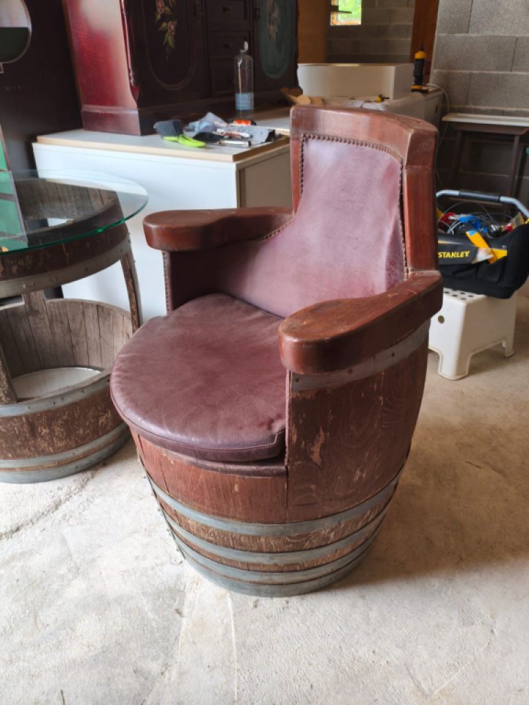Old barrels converted into a beautiful seating area