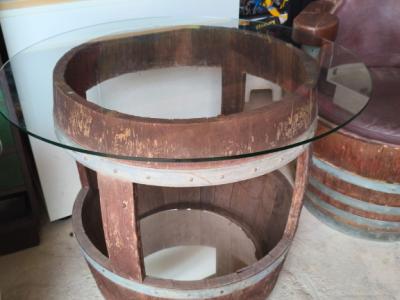 Old barrels converted into a beautiful seating area