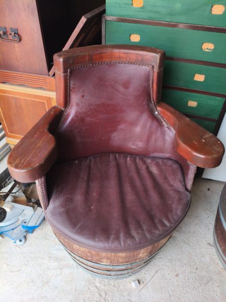 Old barrels converted into a beautiful seating area