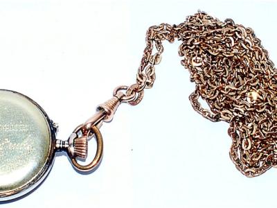 Reloj de bolsillo para mujer Old Remontoir, Suiza, Cuerda manual, 8 rubíes, plata 800