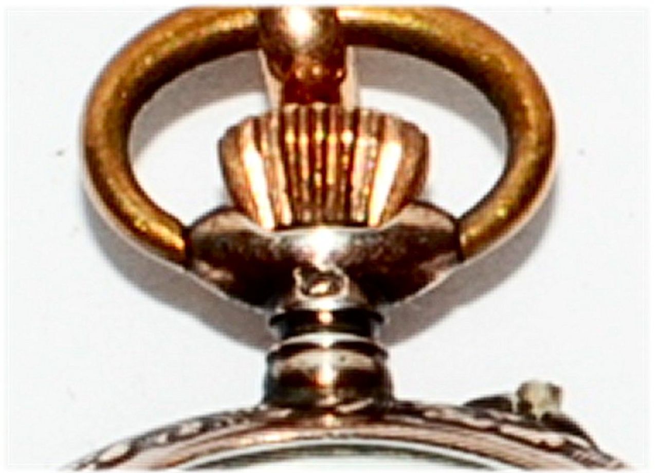 Reloj de bolsillo para mujer Old Remontoir, Suiza, Cuerda manual, 8 rubíes, plata 800