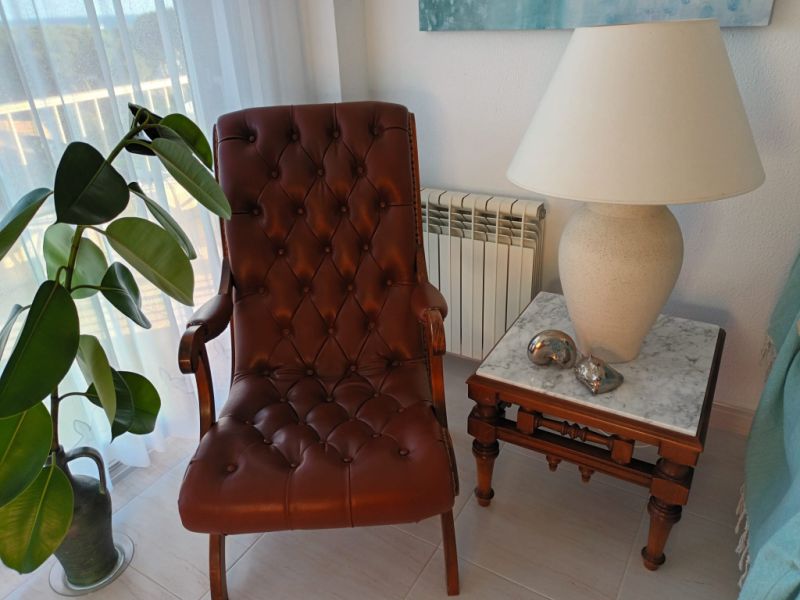 Old side table with marble top