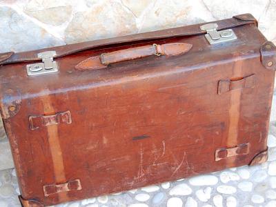 Alter Koffer Echt Leder Lederkoffer Vintage Reisekoffer