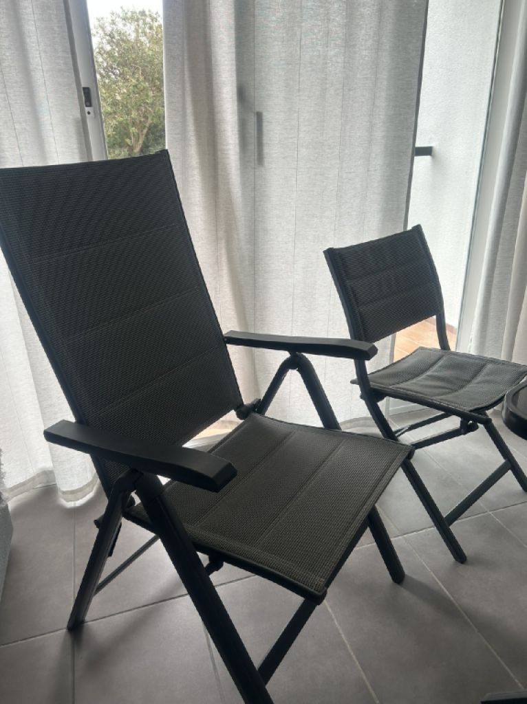 Aluminium chairs - with and without backrest